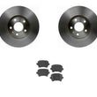 For 2005 2007 2008 Audi A4 Quattro (2) 288MM Rear Brake Rotors & Ceramic Pads