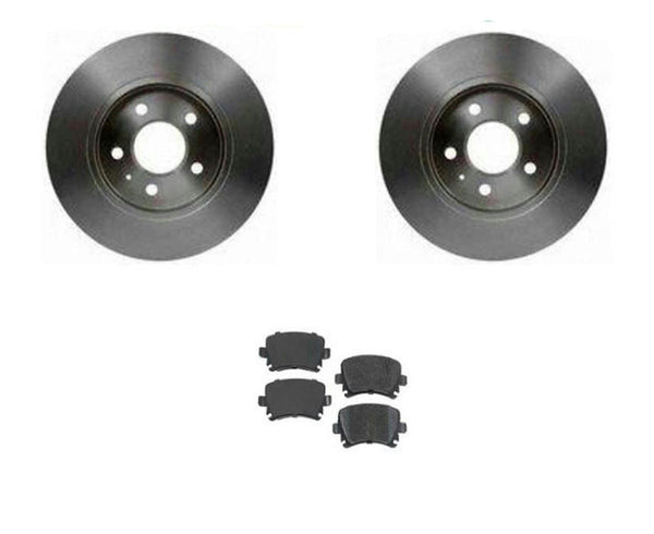 For 2005 2007 2008 Audi A4 Quattro (2) 288MM Rear Brake Rotors & Ceramic Pads