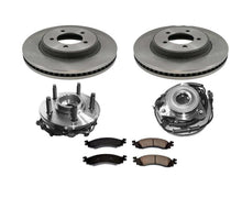Para Ford Explorer 2006-2010, bujes de rueda delantera, cojinetes, rotores, almohadillas de cerámica