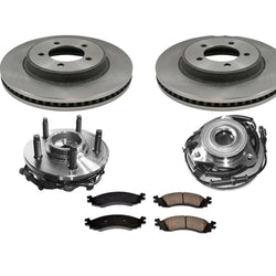 For 2006-2010 Ford Explorer Frt Wheel Hub Bearing Hubs Rotors Ceramic Pads