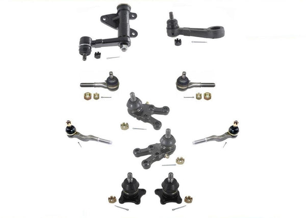 92-00 Montero Sport Idler Piman Upp Low Ball Joints Inner & Outer Tie Rods 10Pc