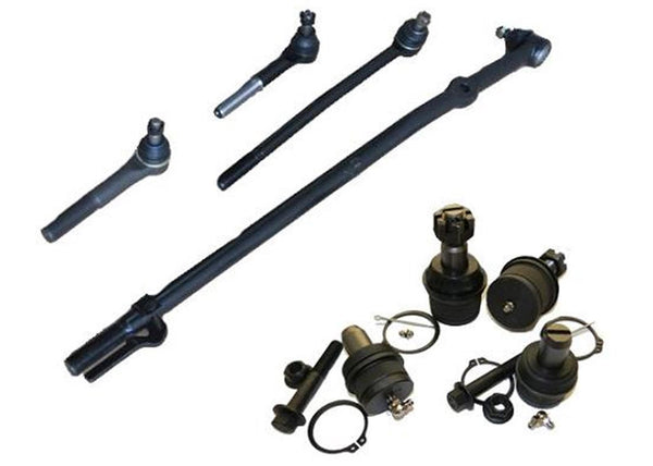 Drag Links Tie Rod Ball Joints 99-04 Excursion F350 F250 Super Duty 2WD 8Pc