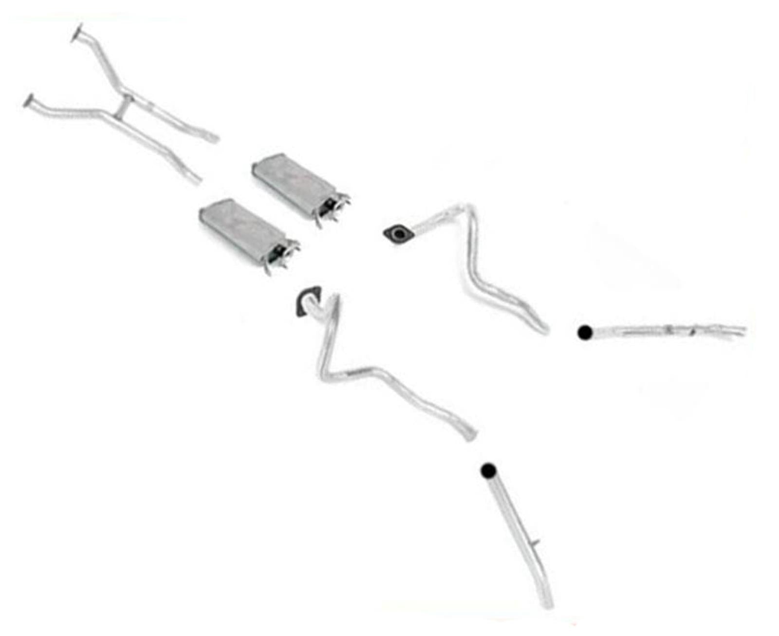 Se adapta al sistema de escape doble con silenciador Grand Marquis Crown Victoria 98-02, fabricado en EE. UU.
