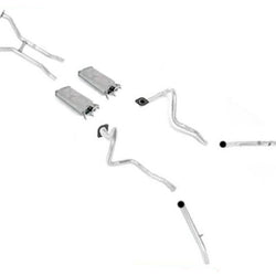Se adapta al sistema de escape doble con silenciador Grand Marquis Crown Victoria 98-02, fabricado en EE. UU.