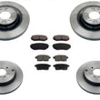 Front & Rear Brake Disc Rotors With Dash4 Ceramic Pads for Mazda CX-9 07-15