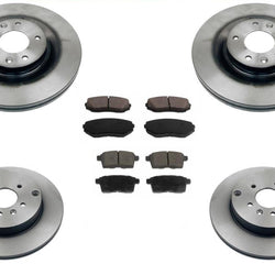 Front & Rear Brake Disc Rotors With Dash4 Ceramic Pads for Mazda CX-9 07-15