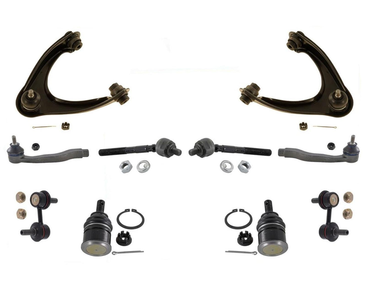 Front Upper Control Arms Ball Joints Tie Rods Links For Honda Civic SI 1999-2000