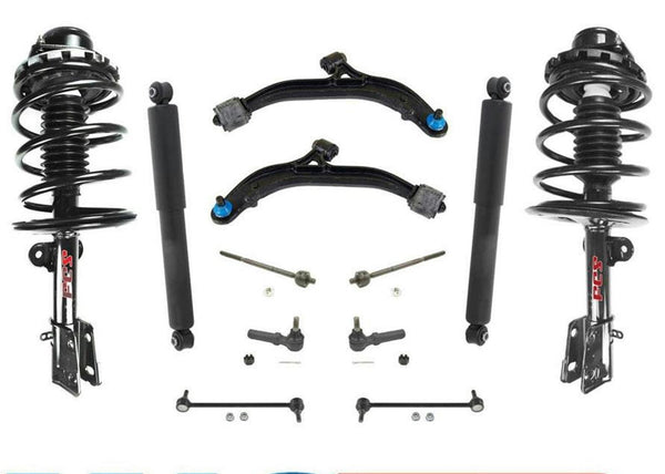 for 96-00 TOWN & COUNTRY Complete Coil Spring Struts Control Arms Ball Joint 12p