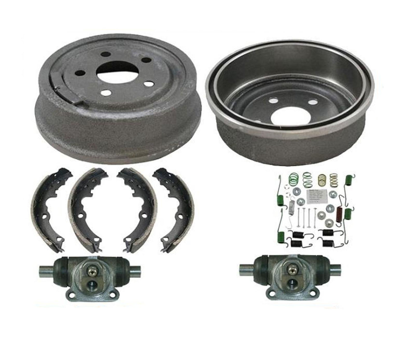Rear Brake Drums Shoes Spring Wheel Cylinder For 90-1998 Pontiac Grand Am