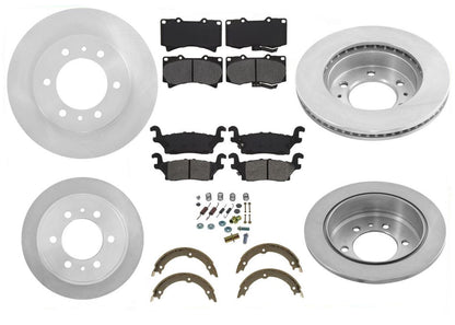 Front Rear Disc Brake Rotors & Brake Pads Shoes Brake Springs 06-10 Hummer H3