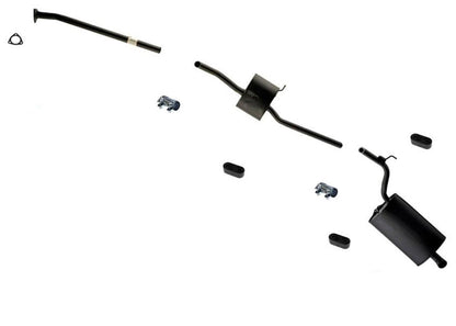 Ext Pipe Resonator Rear Muffler Exhaust System for Honda Accord 2.4 4Door 03 05