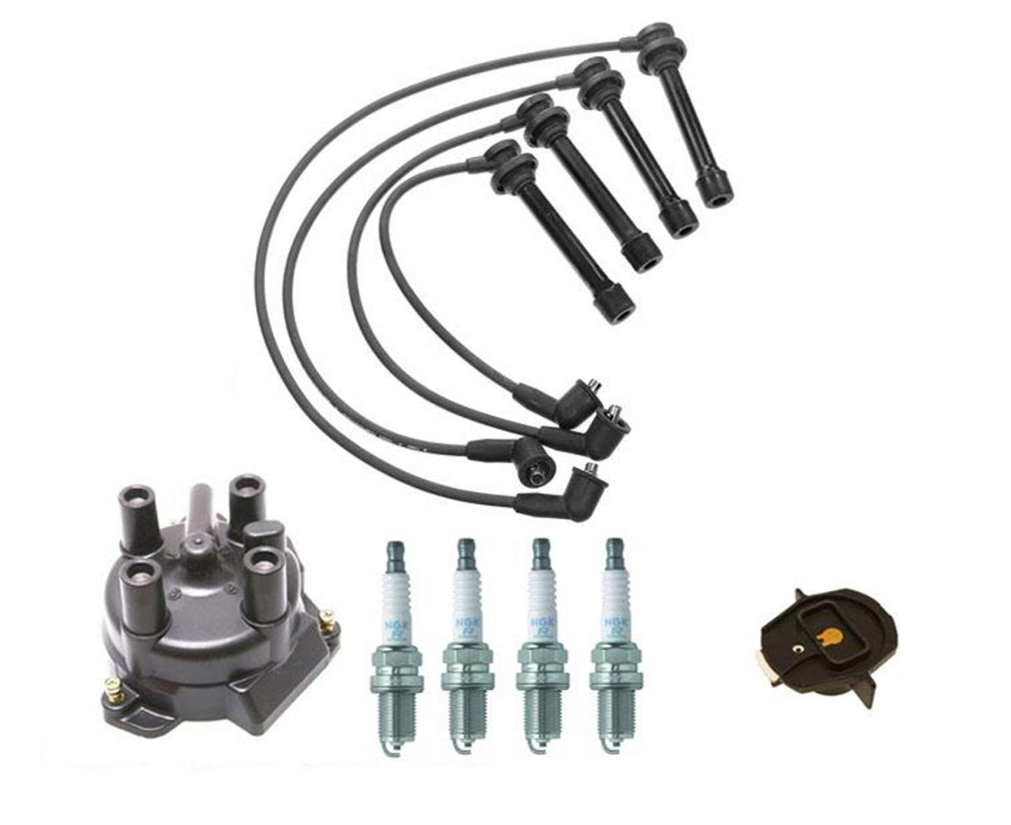 Tune Up Kit Wires Distributor Cap Rotor Spark Plugs For Nissan Altima 1997-2001