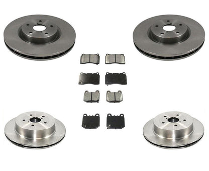 Front Rear Brake Rotors Brake Pads fits for Subaru WRX-STi E257 2.5L Turbo 05-07