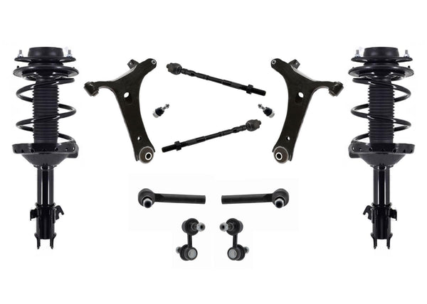 Conjunto de resorte de puntal delantero y KIT de chasis de 10 piezas para Impreza 08-11 no Turbo