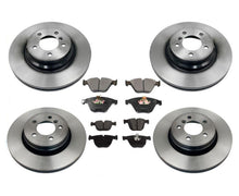 F&amp;R Rotores de freno de disco y pastillas de cerámica para BMW 750Li 750i 06-08 Kit de 6 piezas