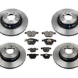 F&R Disc Brake Rotors & Ceramic Pads for BMW 750Li 750i 06-08 6pc Kit