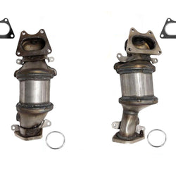 Front & Rear Manifold Catalytic Converter W Gaskets fits Honda Accord 3.0L 03-07