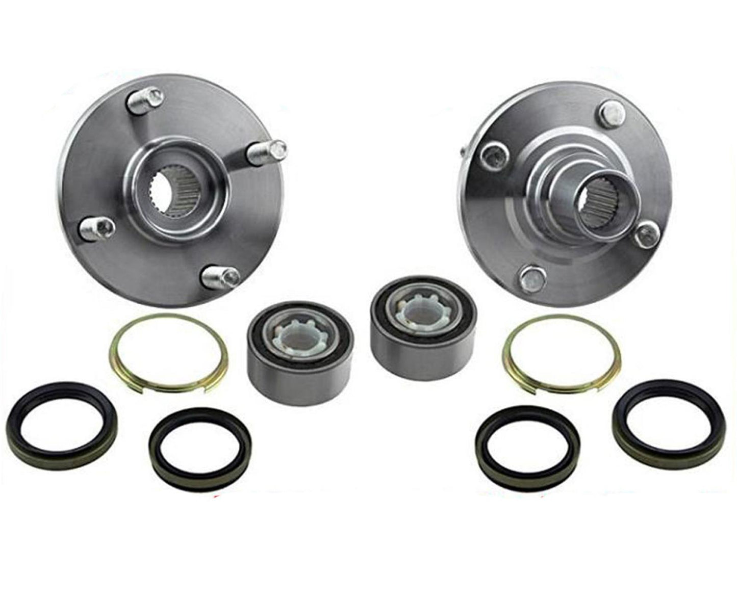 (2) FRONT Wheel Bearing With Hub Kits for 93-2002 Toyota Corolla 1.6L 1.8L