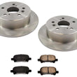 For 02-06 Camry 04-08 Solara 05-07 Avalon Rear Brake Disc Rotors & Ceramic Pads