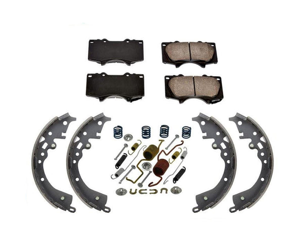 New Front Brake Pads Brake Shoes + Springs for Toyota Tacoma 4 Wheel Drive 05-12