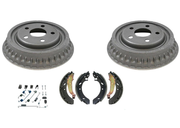 Rear Brake Drums Brake Shoes & Spring Kit Fits 95-97 Dodge Stratus & Breeze