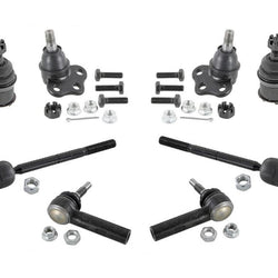 For 00-04 4 Wheel Drive Dakota Inner Outer Tie Rod Ends Upp Low Ball Joints 8pc