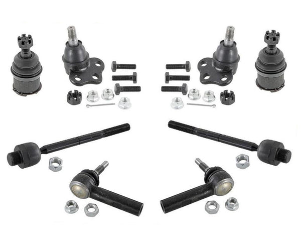 For 00-04 4 Wheel Drive Dakota Inner Outer Tie Rod Ends Upp Low Ball Joints 8pc