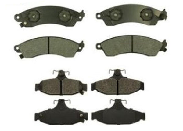For 1988 1990 1992 1994 1996 Chevrolet Corvette Front & Rear Ceramic Brake Pads