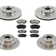 Front & Rear Brake Rotors & Ceramic Pads For 04-07 Impreza 2.5L Base Non Turbo