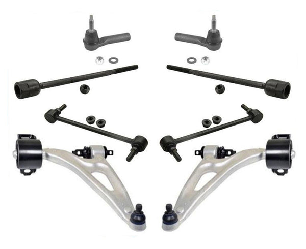 For 04-07 Freestar Lower Control Arms Ball Joints Inner Outer Tie Rods Bushings
