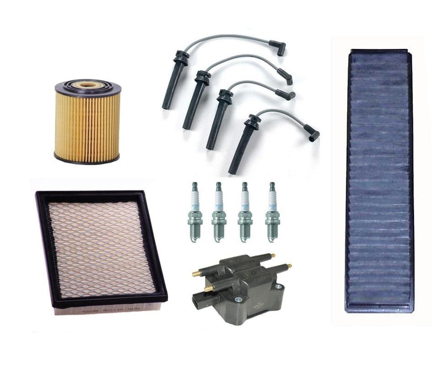 Spark Plugs Wires Oil Air Filter for Mini Cooper w Automatic Transmission 02-06