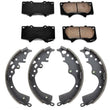 Front Brake Pads Rear Brake Shoes For Toyota Tacoma 4x4 4 Wheel Drive 2005-2012