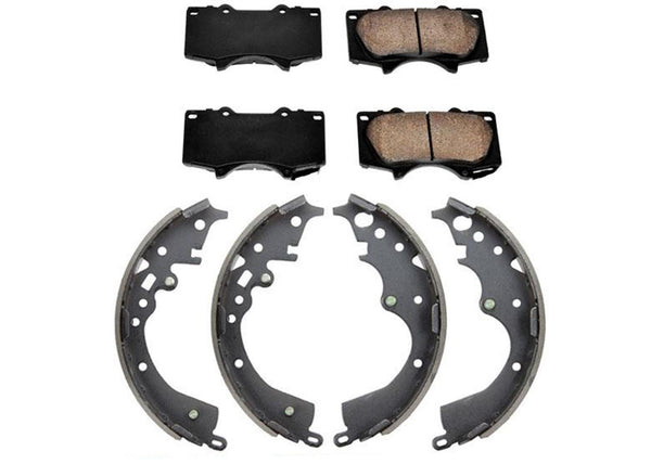 Front Brake Pads Rear Brake Shoes For Toyota Tacoma 4x4 4 Wheel Drive 2005-2012