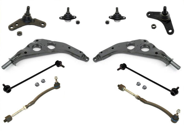 Fits 2001-2006 Mini Cooper Tie Rods Ball Joint At Knuckle Outer & Inner 10Pc