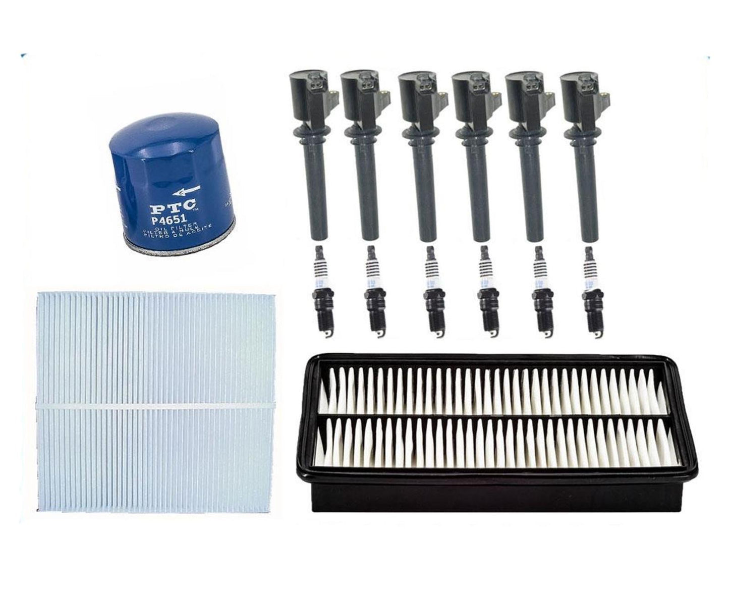 Bobinas de encendido con filtros de aire y gas de aceite con enchufes para Mazda MPV Van 3.0L 02-06 15 piezas