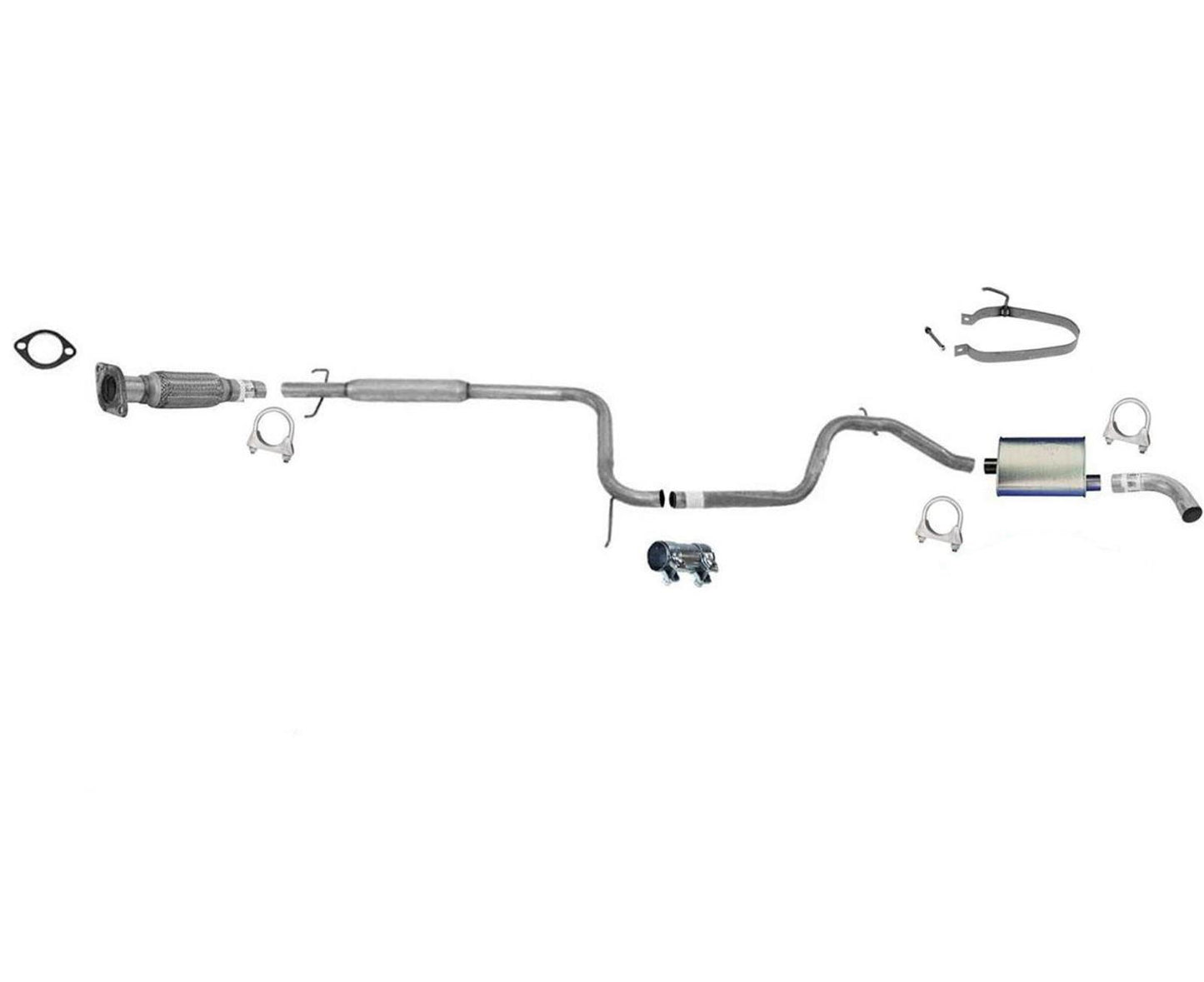 Muffler Exhaust System for Ford Taurus 3.8L 4 Door Sedan 1991-1995 3.8L
