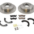 Rear Brake Rotors & Brake Pads Parking Brake Shoes for a 95-01 Ford Explorer 5pc