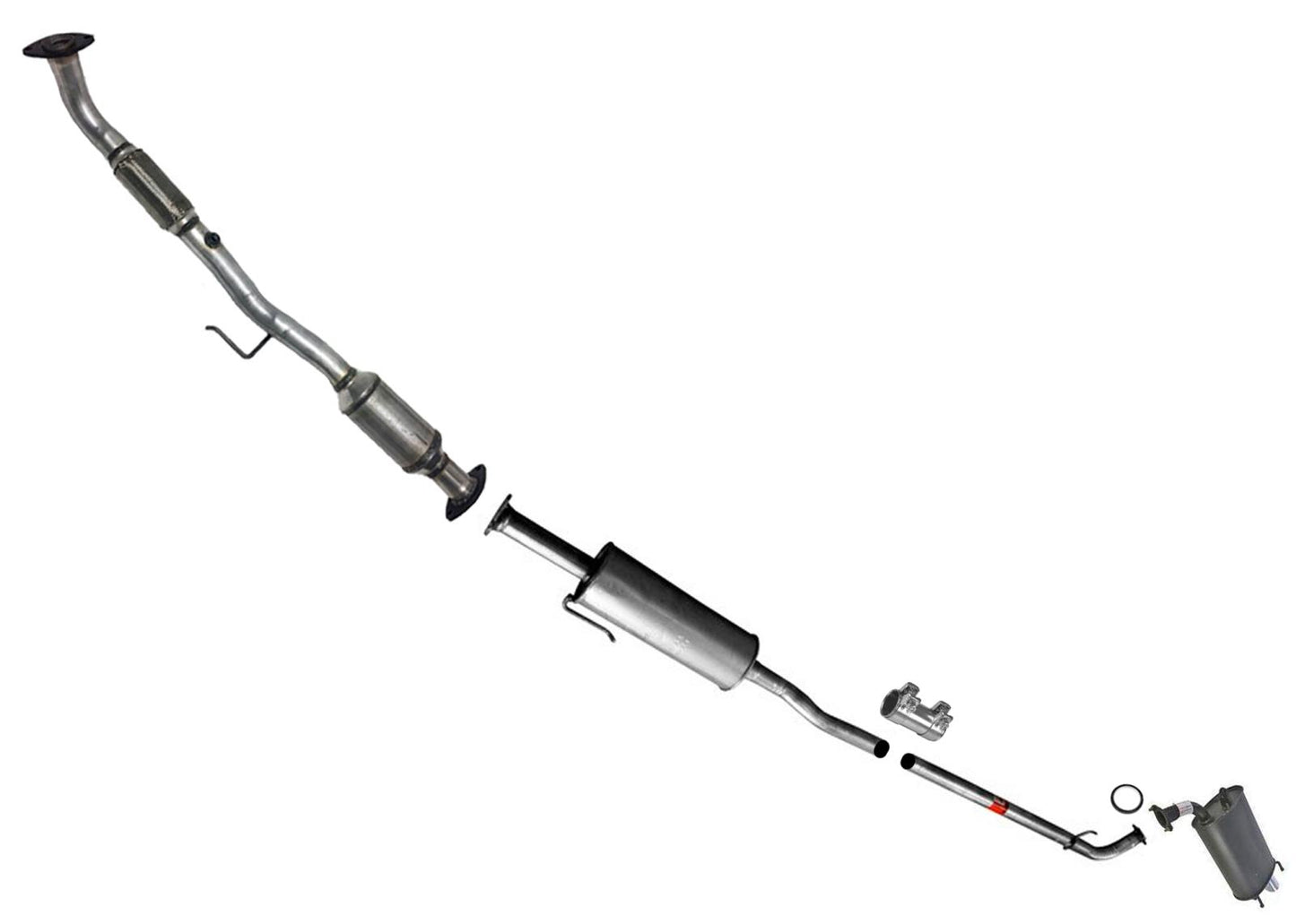 Silenciador de resonador medio del convertidor catalítico trasero para Camry 07-09 2.4L JP construido