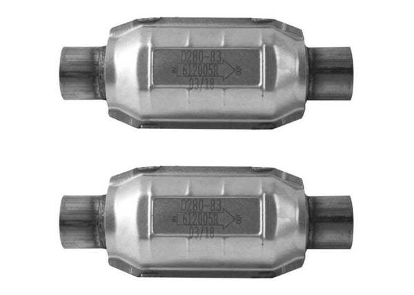 2 New York CARB Approved Weld in Universal Catalytic Converter 2.25" Inch ID