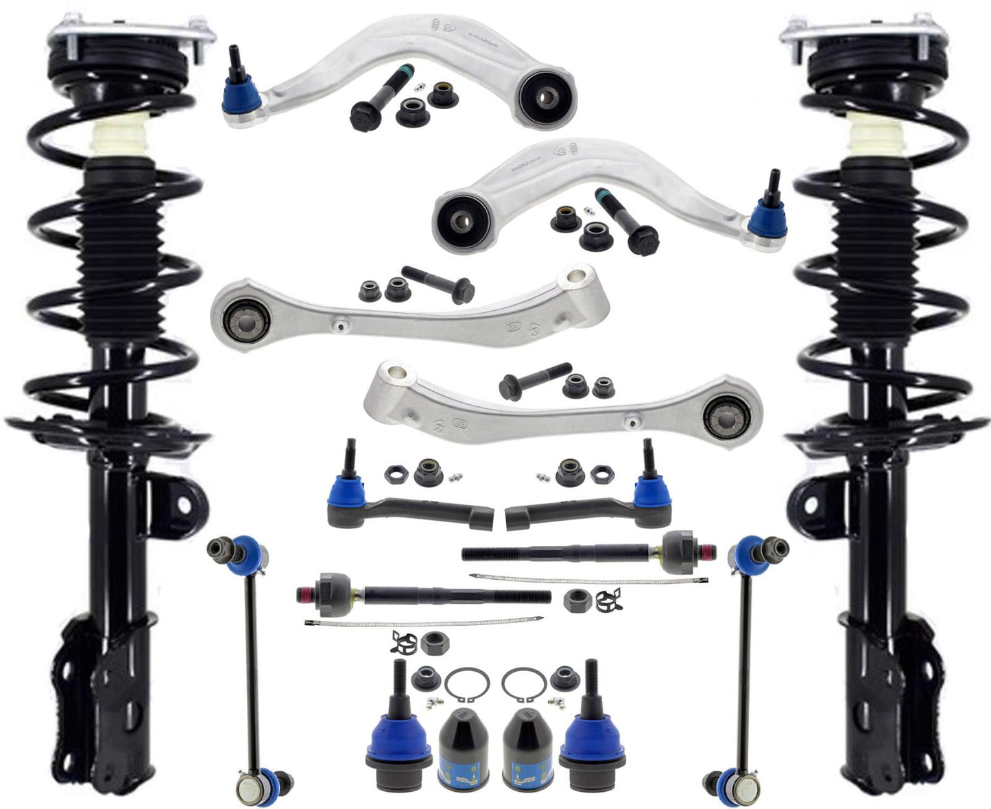 Front Struts Control Arms Tie Rods & Links For Ford Explorer 2.3L 2020-2023