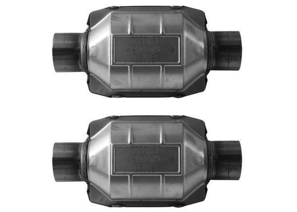 2 New York CARB Approved Weld in Universal Catalytic Converter 2.50" Inch ID