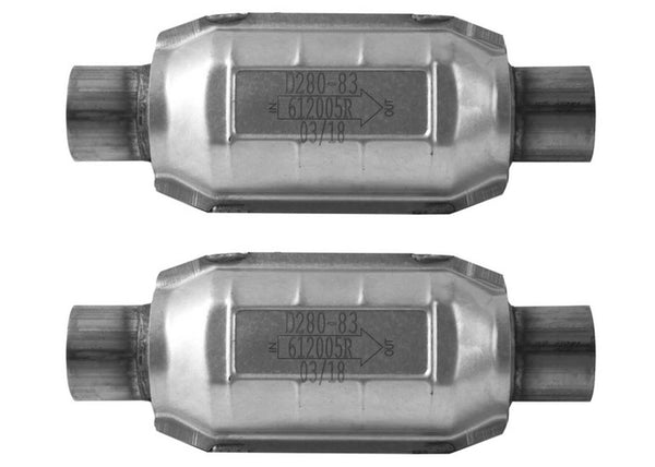 2 New York CARB Approved Weld in Universal Catalytic Converter 2.25" Inch ID
