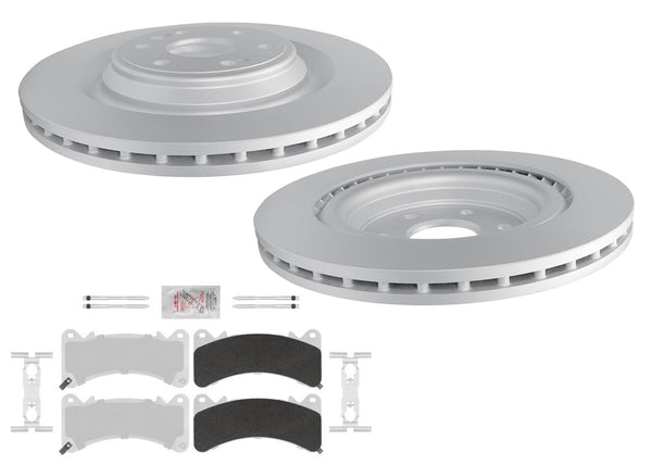 F Heavy Duty 409.56MM Disc Brake Rotors Pads for GMC Yukon w/ Brem Braking 21-24