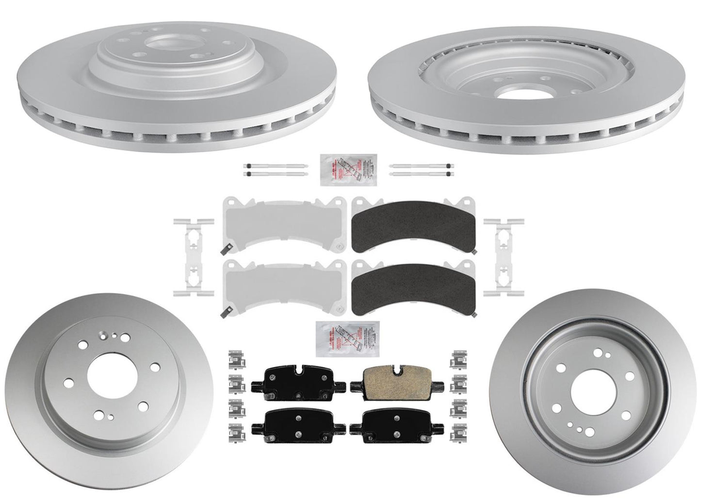 Heavy Duty 409.56MM Disc Brake Rotors Pads for GMC Yukon w/ Brem Braking 21-24
