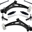 Front Struts Control Arms Tie Rods & Links For Jetta 06-14 W Dynamic Headlights