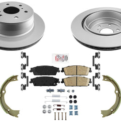 Rear Heavy Duty Disc Brake Rotors Pads for GMC Yukon w/ Brem Braking 15-20