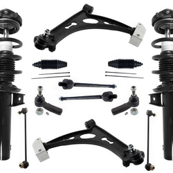 Front Struts Control Arms Tie Rods & Links For Jetta 06-14 W Dynamic Headlights