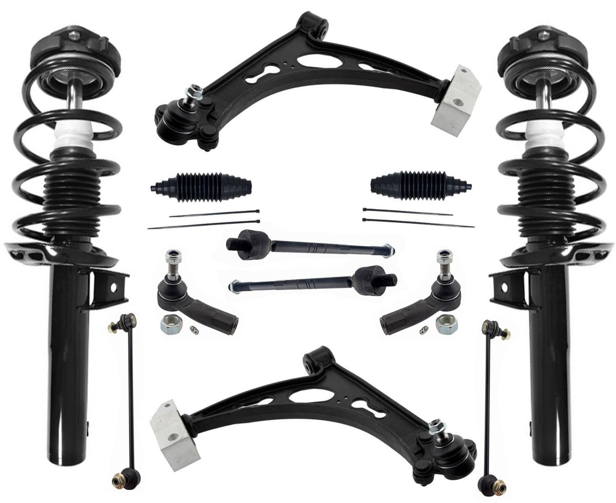 Front Struts Control Arms Tie Rods & Links For Volkswagen GTI 2.0L 2010-2013 - Photo 1