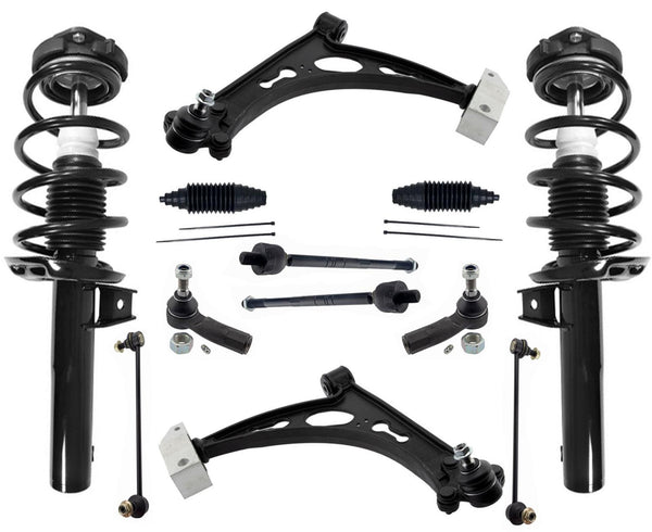 Front Struts Control Arms Tie Rods & Links For Jetta 06-14 W Dynamic Headlights