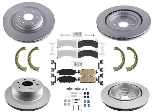 Heavy Duty 410MM Disc Brake Rotors Pads for GMC Yukon 15-20 w/ Brem Braking